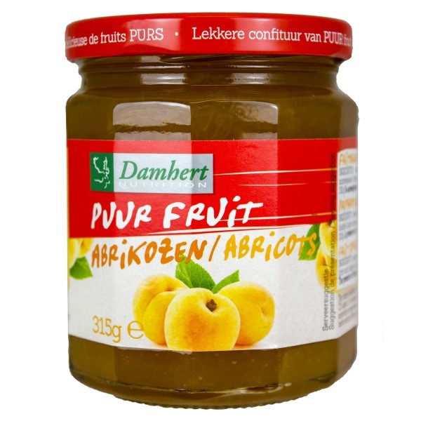 Damhert Puur fruit confituur abrikozen (315 Gram)