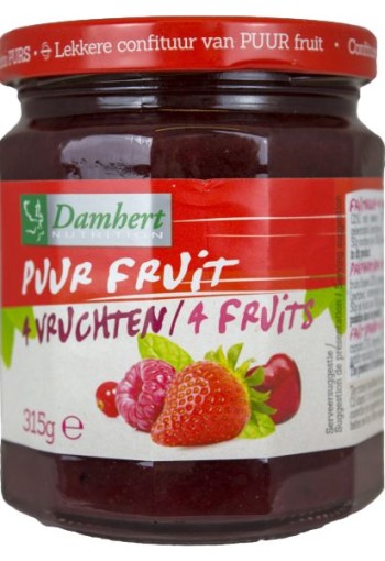 Damhert Puur fruit confituur vier vruchten (315 Gram)