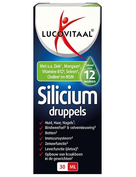 Lucovitaal Silicium druppel (30 ml). Tijdelijk niet leverbaar, reserveer nu!
