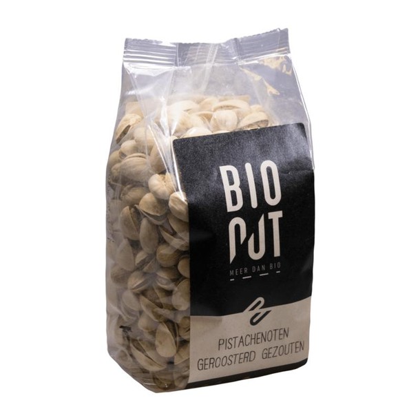 Bionut Pistachenoten geroosterd en gezouten bio (500 Gram)