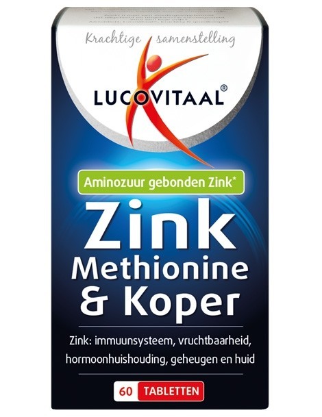 Lucovitaal Zink methionine & koper 60 tabletten