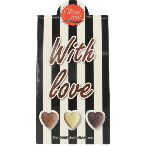 Voor Jou! Cadeau doos black & white with love (100 Gram)