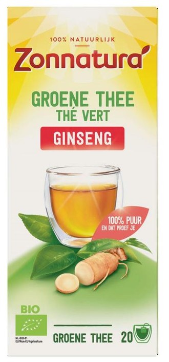 Zonnatura Green tea ginseng bio (20 Zakjes)
